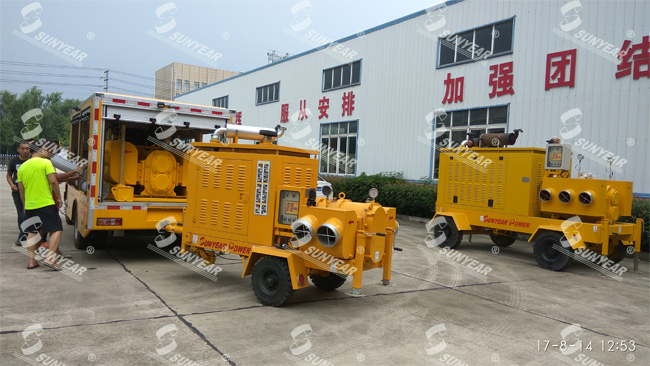 移動(dòng)泵車(chē)調(diào)試現(xiàn)場(chǎng)